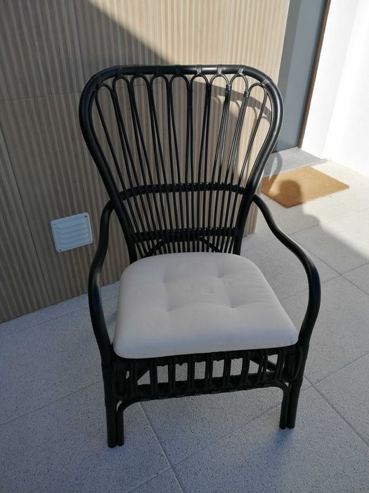 cadeirão bambu preto