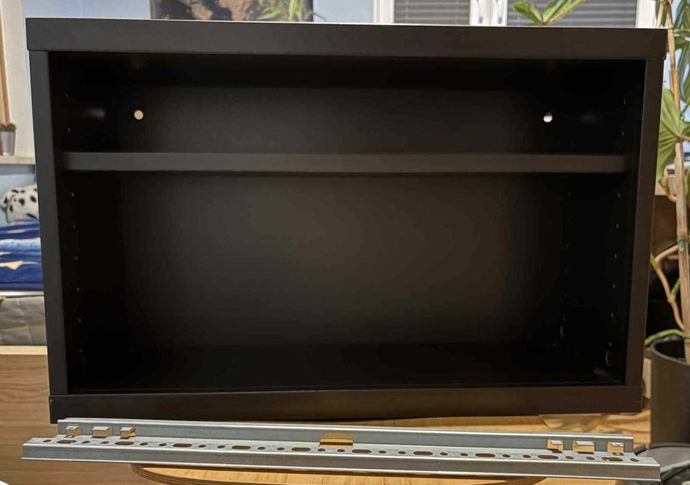 Wisząca otwarta szafka Besta IKEA 60x20x38 czarnybrąz