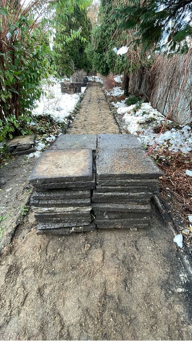 Płytki chodnikowe z demontażu