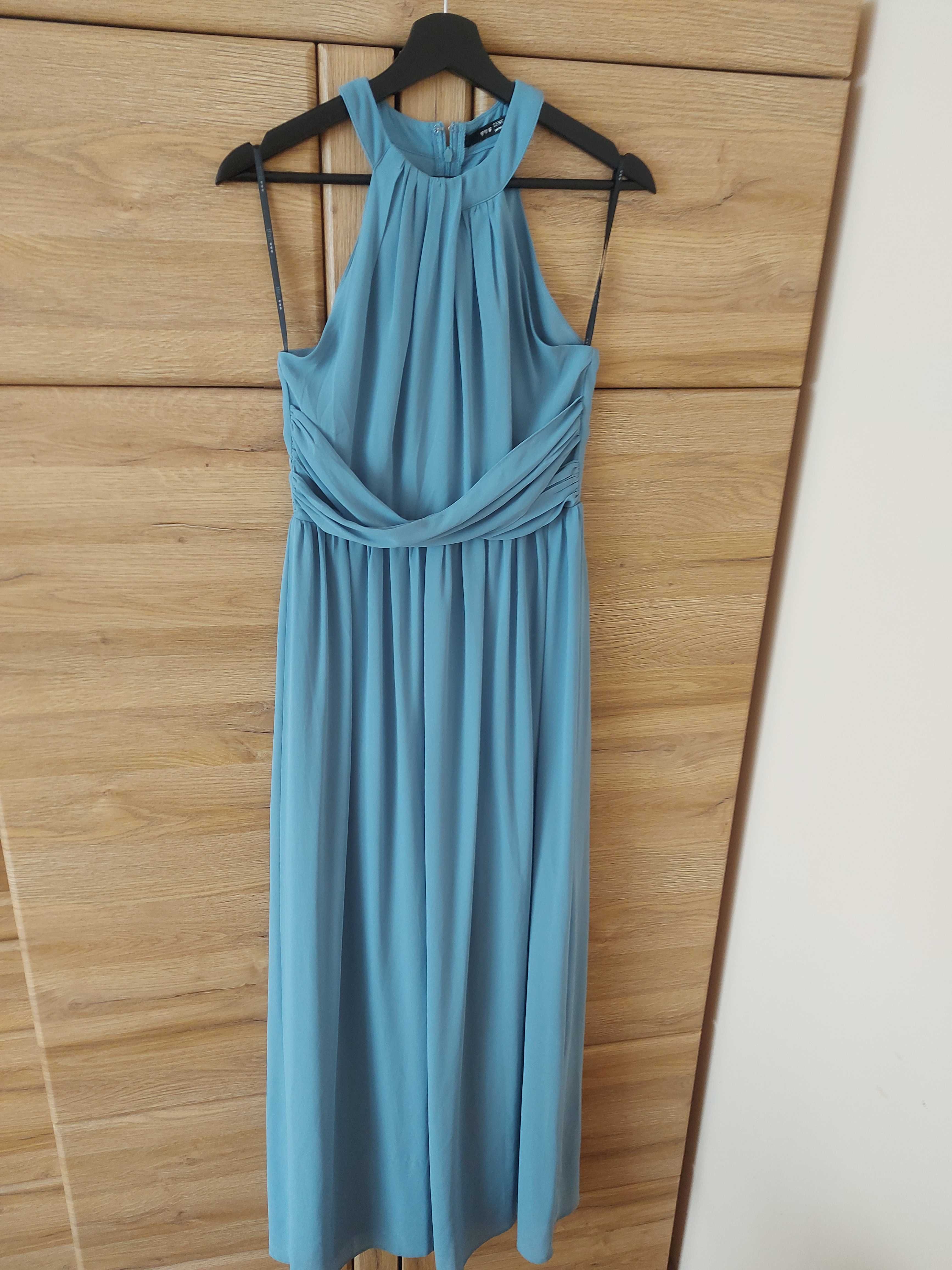 sukienka na wesele r 38 TFNC niebieska długa
