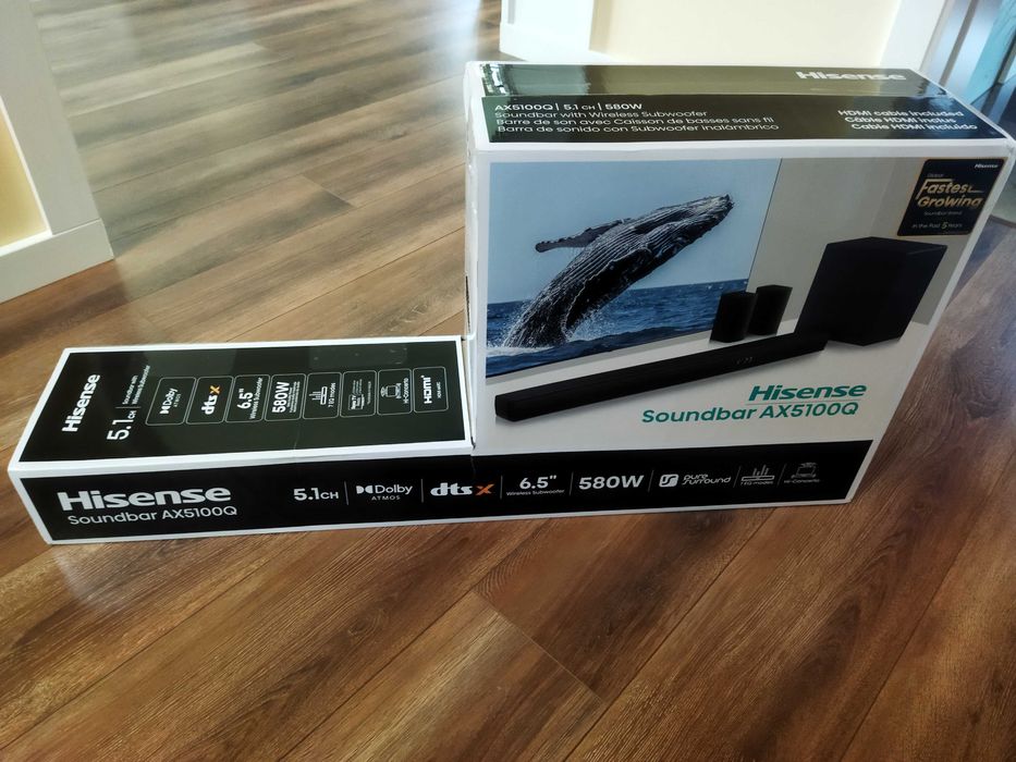 Soundbar HISENSE AX5100Q 5.1 Dolby atmos NOWY!