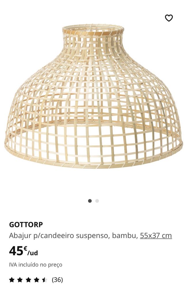 Candeeiro Abajur Gottorp IKEA