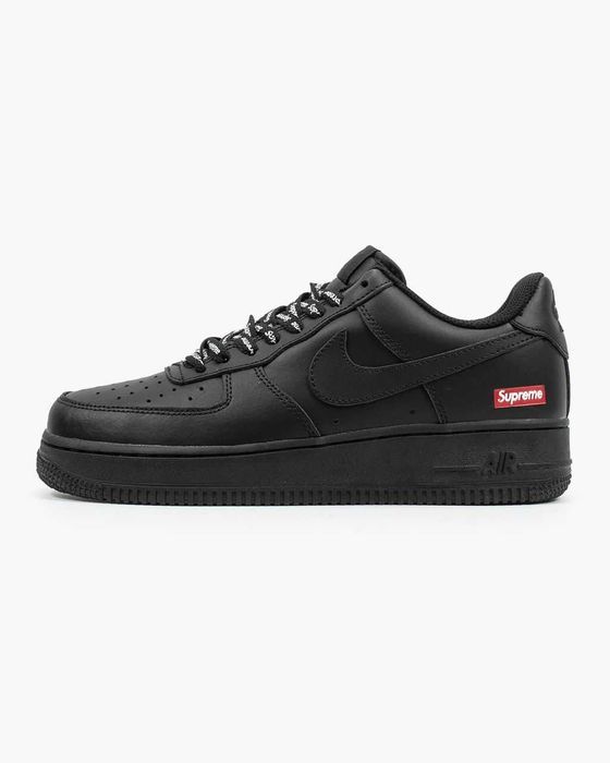 Кросівки Nike Air Force 1 Low x Supreme Black premium