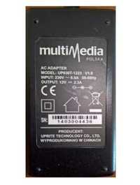 Zasilacz MultiMedia 12V 2.3A 27,6W wtyk 5.5x2.1mm do dekodera