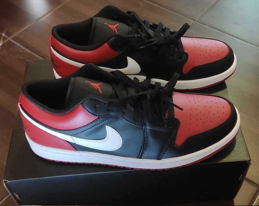 Buty męskie Air Jordan 1 low black/red/white rozmiar 45
