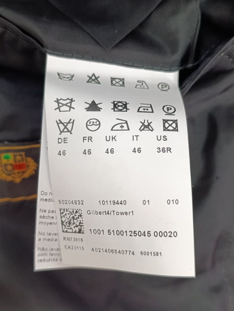 Marynarka Hugo Boss Loro Piana 46 Grafirowa