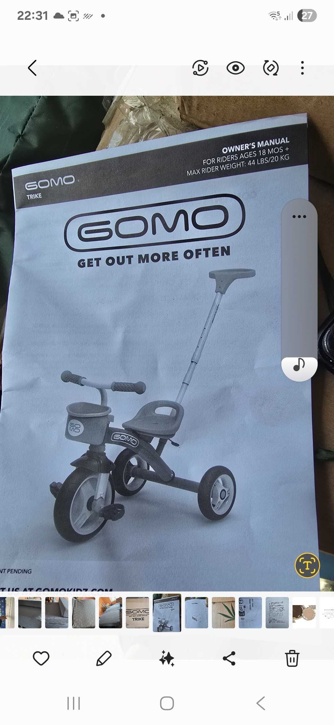 rowerek trójkołowt Gomo Trike