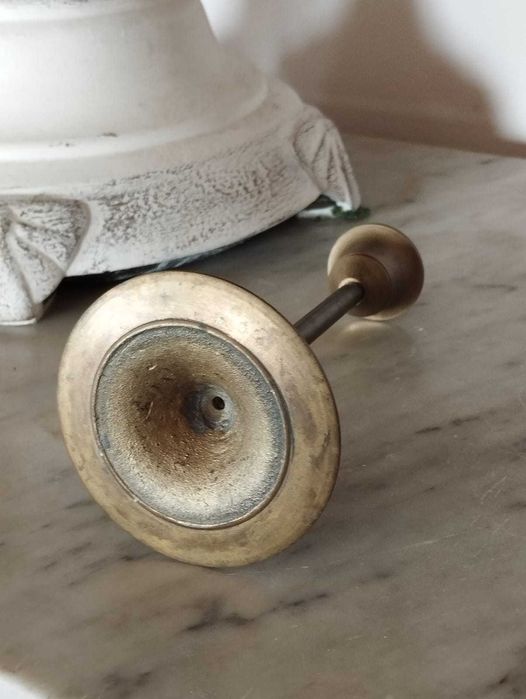 Conjunto 3 Castiçais Metal Antigo