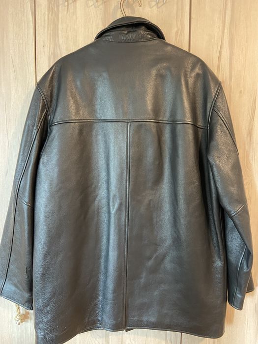 Trapper rozm 52 XL męska skóra kurtka skórzana ze skóry czarna Vintage