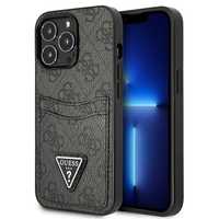 Etui Ochronne Guess4G do iPhone 13 Pro - Czarny z Logo Trójkąta