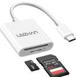 Leizhan Czytnik Kart USB C do SD/TF, USB C do SD/Micro SD/SDXC/SDHC