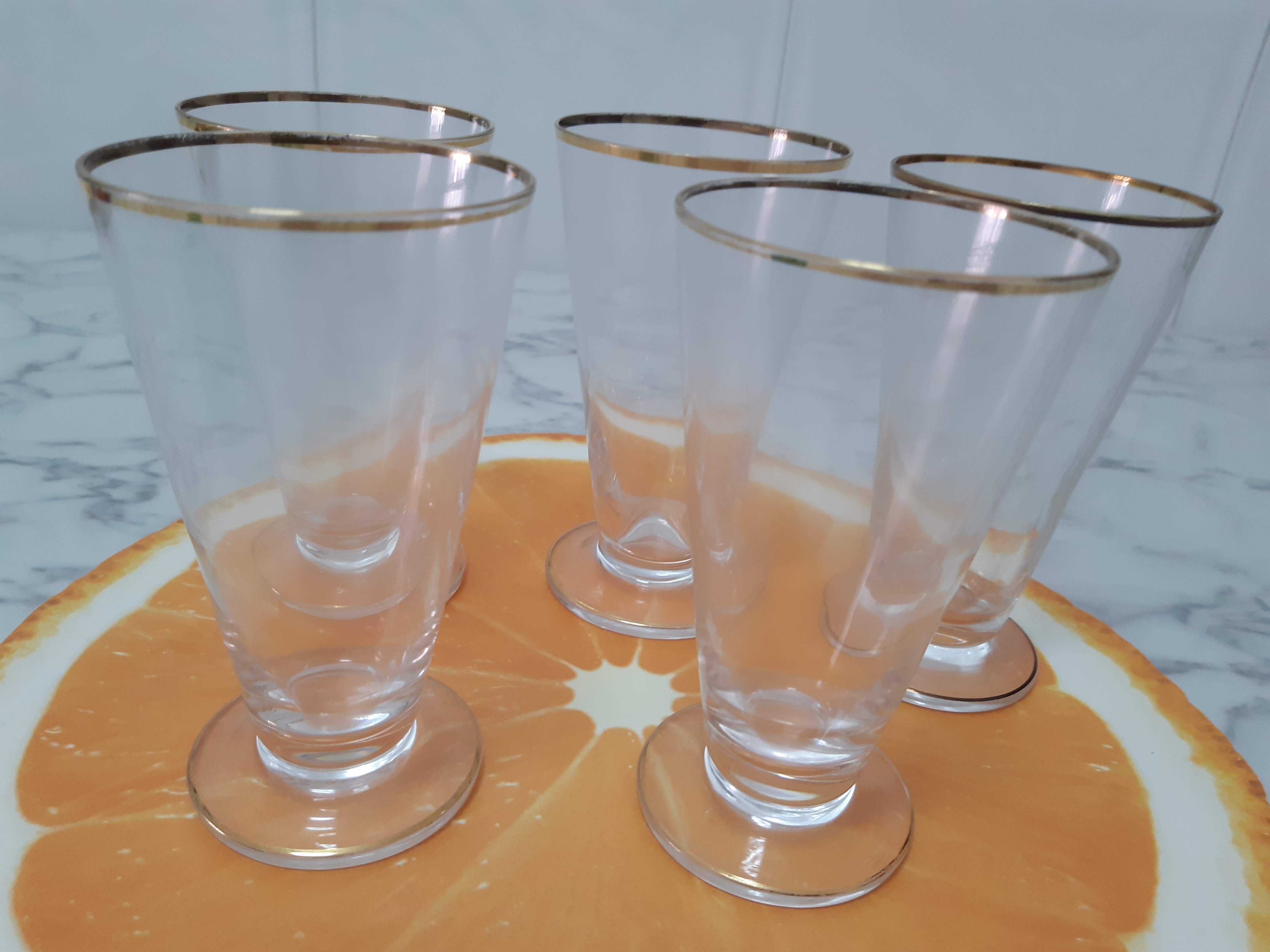 5 copos, friso dourado, anos 1950