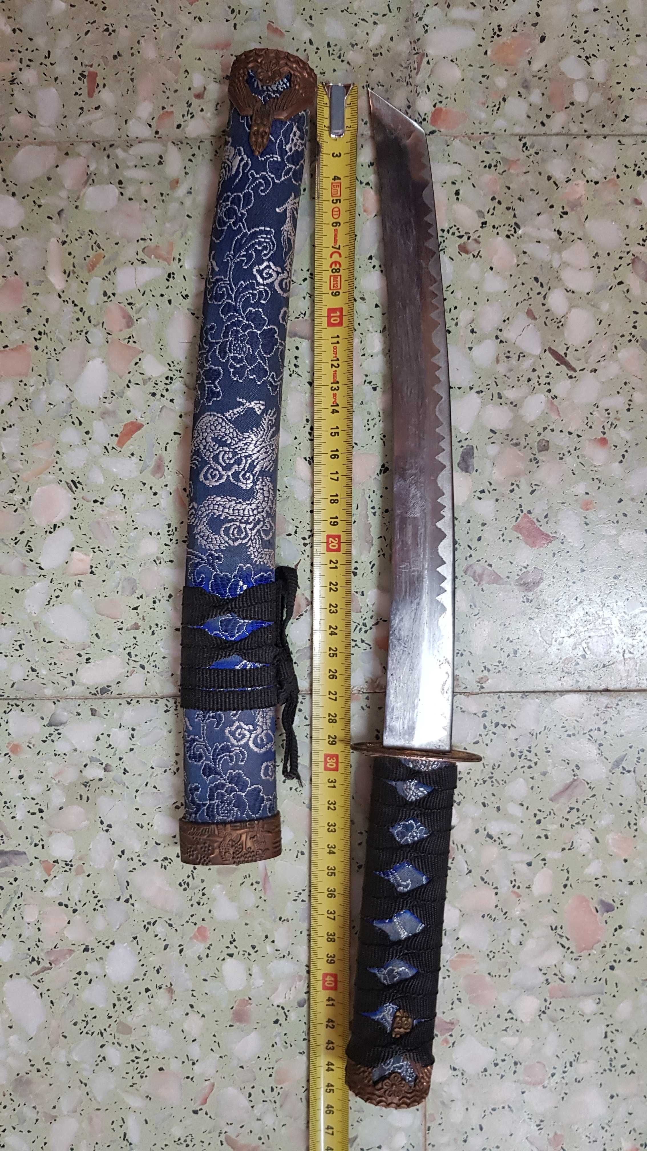 Espada Sabre em aço de samurai com bainha 45cm