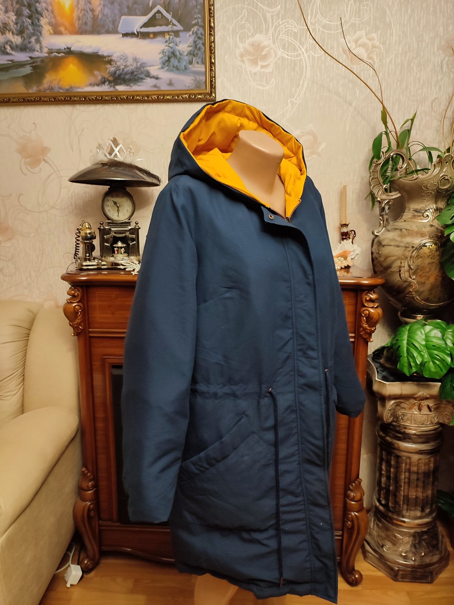 Фірмовий двосторонній пуховик Bonprix куртка курточка пальто великого