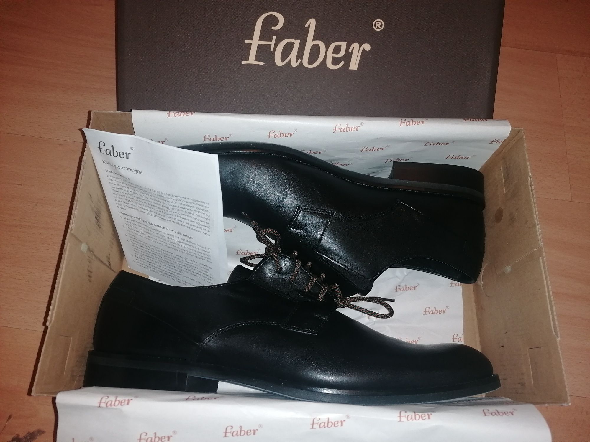 Buty skórzane męskie Faber r. 44