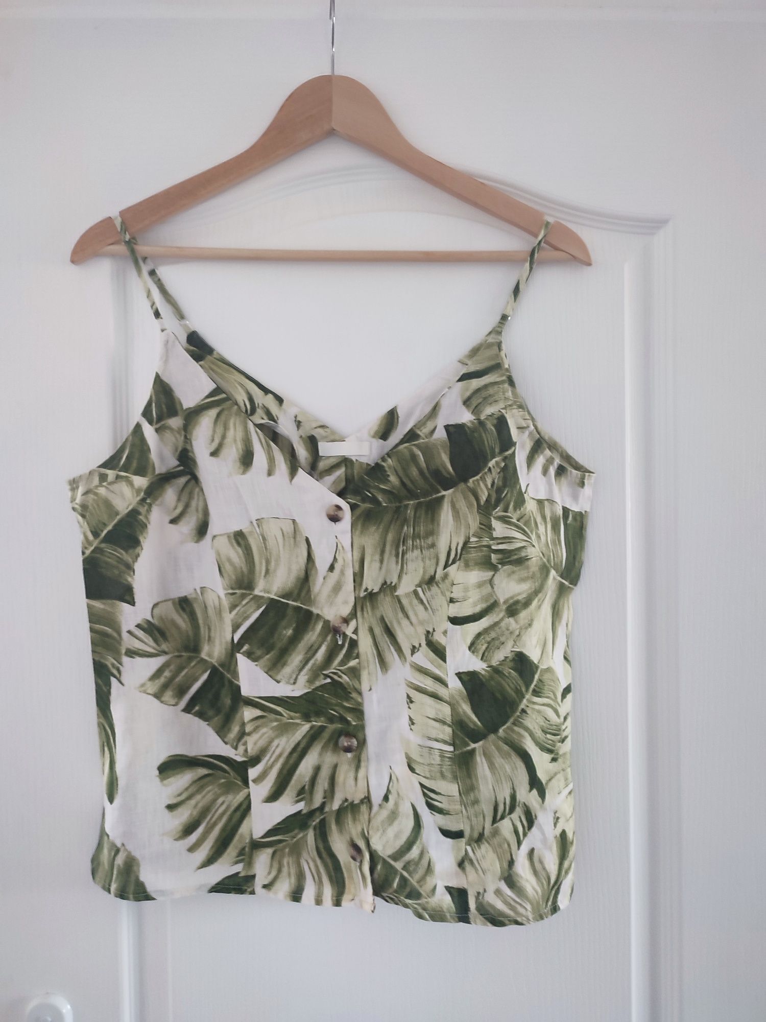 Bluzka z lnu H&m