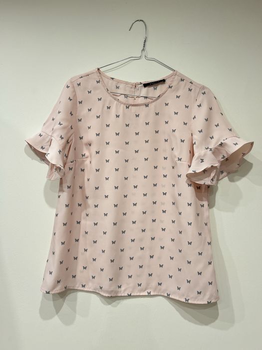 Śliczna bluzka mohito z falbankami na rekach XS/S