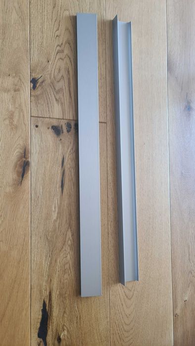 Listwa, profil aluminiowy INOX 2 szt. ceownik nierównoramienny