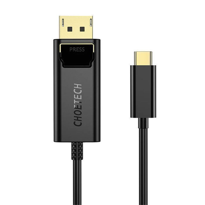Kabel USB-C DO DisplayPort Choetech 4K 1.8m Czarny