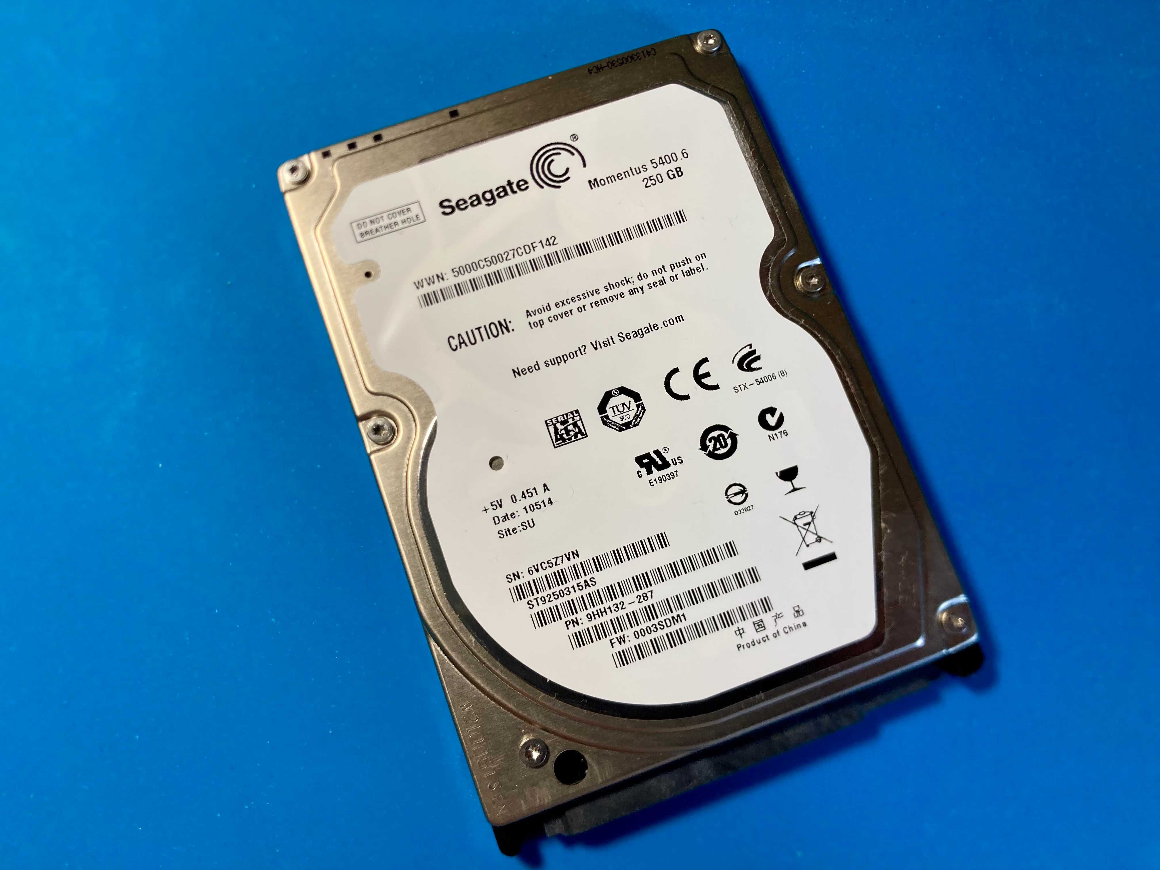 Жорсткий диск Seagate Momentus 250Гб ST9250315AS 2.5" SATAII 5400об/хв