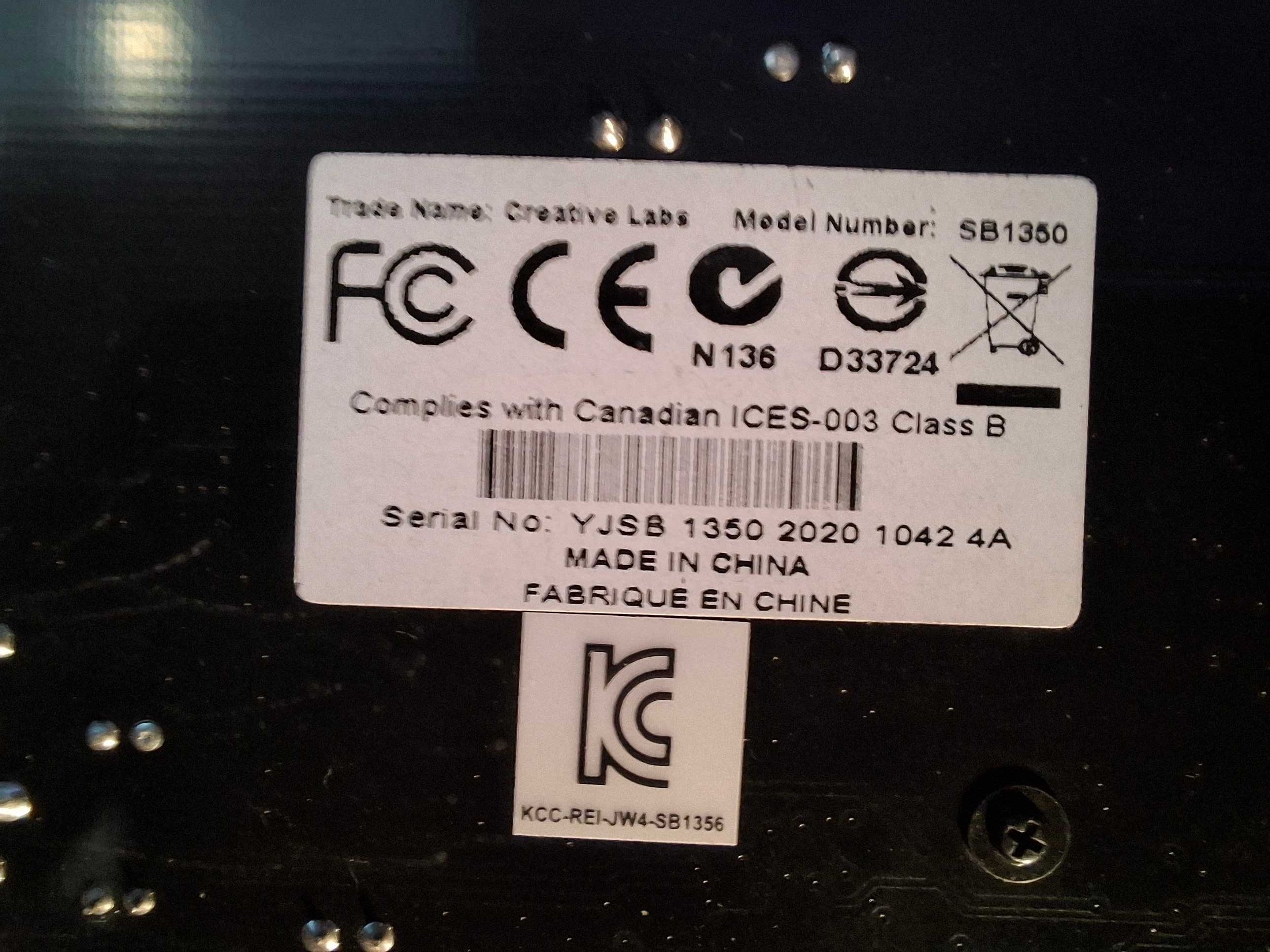 Creative Sound Blaster Recon3D PCIe (SB1350)