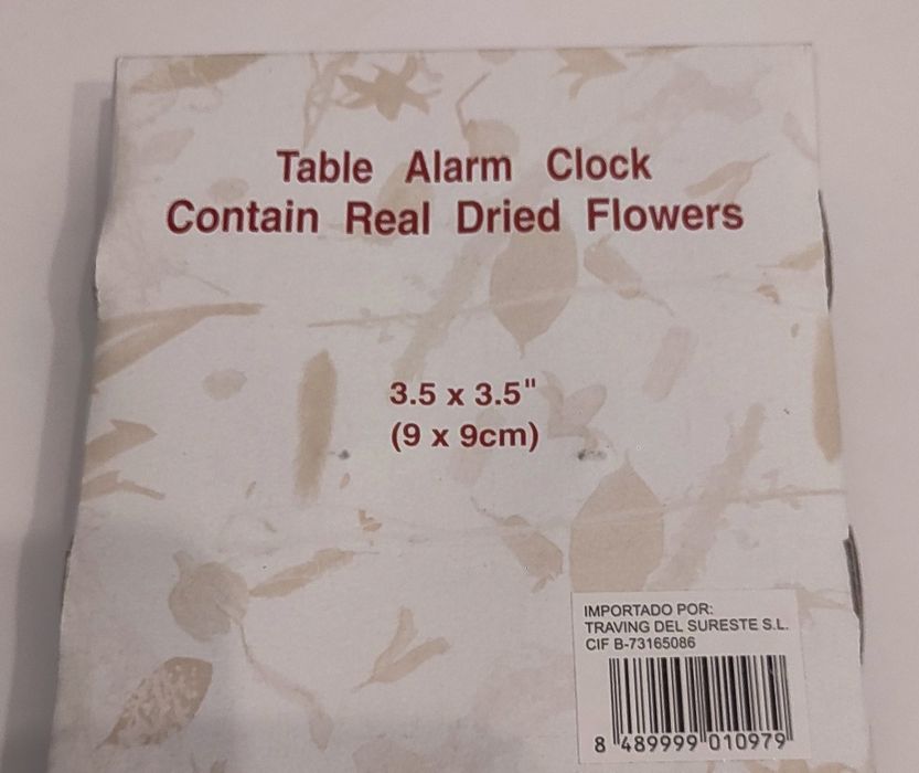 Zegar, budzik, ozdoba, kwiaty, prezent (G4)