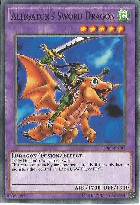 Karta YUGIOH Alligator's Sword Dragon