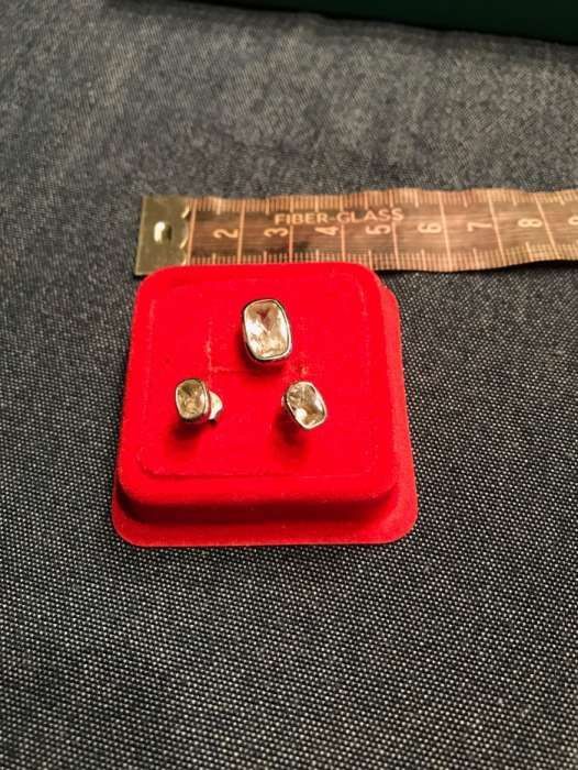 Biżuteria ze srebra zestaw kolczyki i wisiorek