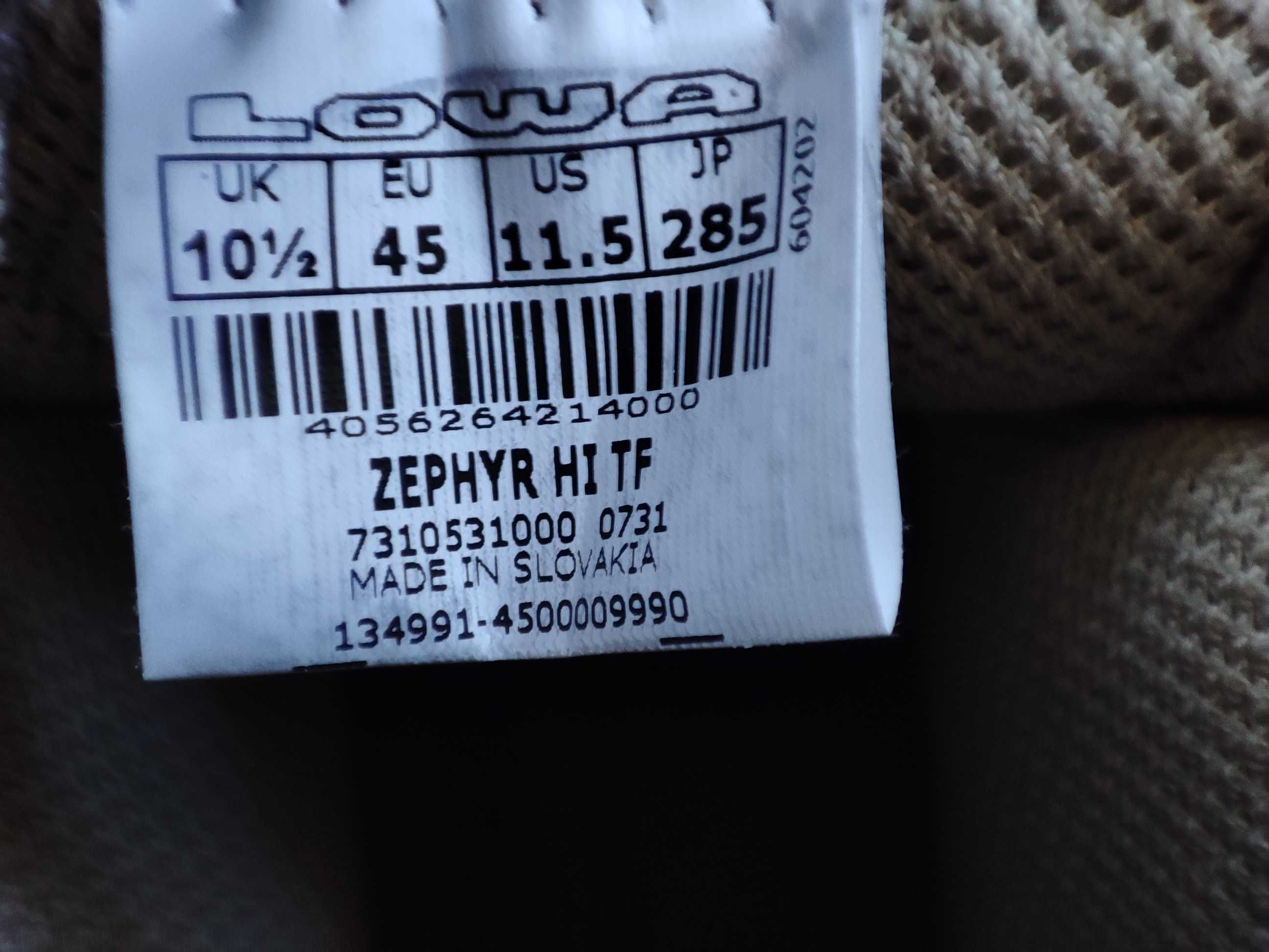 ОРИГІНАЛ100%!! Черевики Lowa Zephyr HI TF 7310531000 0731 без гортексу
