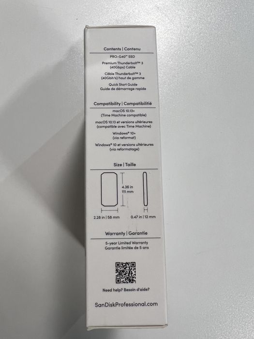 12600 -> Зовнішній SSD SanDisk Professional PRO-G40 2Tb