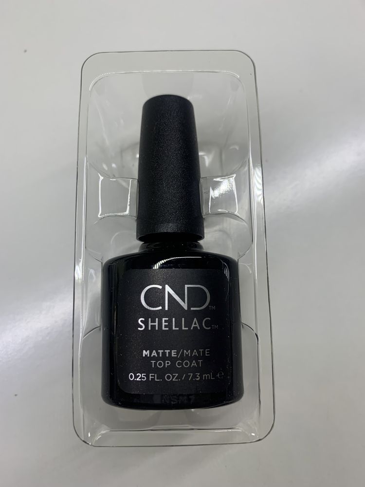 NOWY CND Shellac lakier hybrydowy top coat matowy lakier 7,3ml