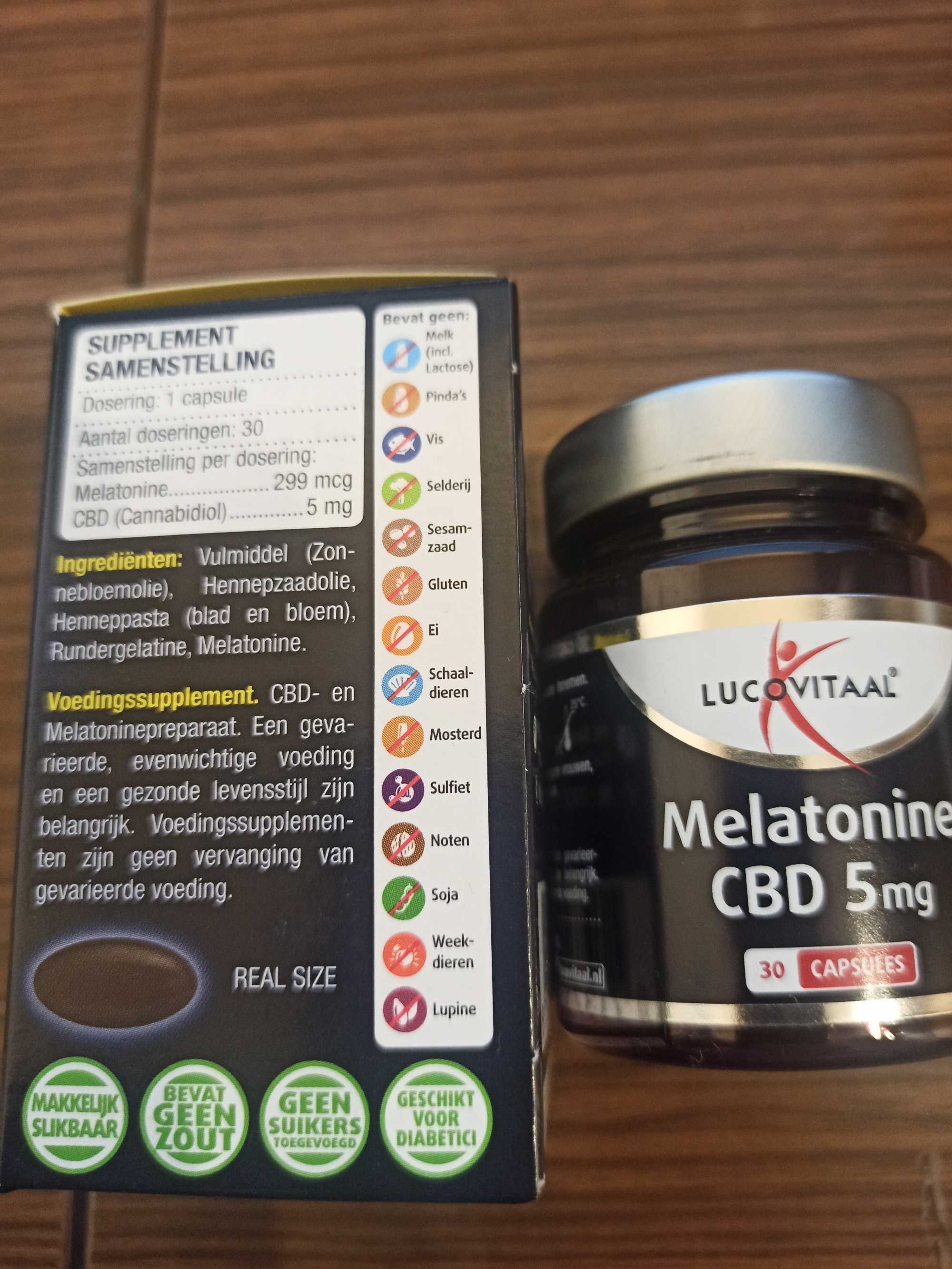 Lucovitaal Melatonine 299 mcg CBD 5 mg 30 Caps