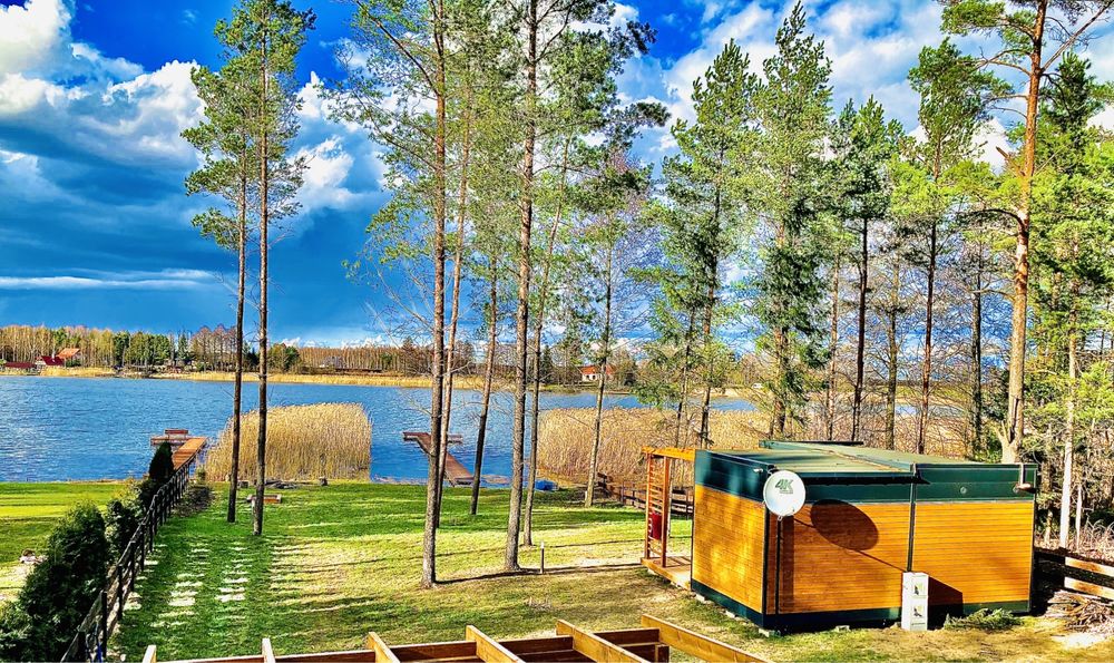 Domki nad jeziorem Domek Mazury Noclegi Mazurach Własna Linia brzegowa