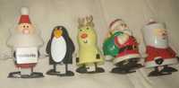 игрушки заводные набор-3санты дед МОРОЗ пингвин олень новый год ходят