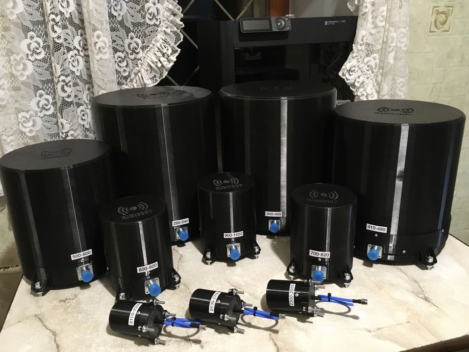 Антена квадрофілярна для РЕБ, 700-1050 MHz, купольна