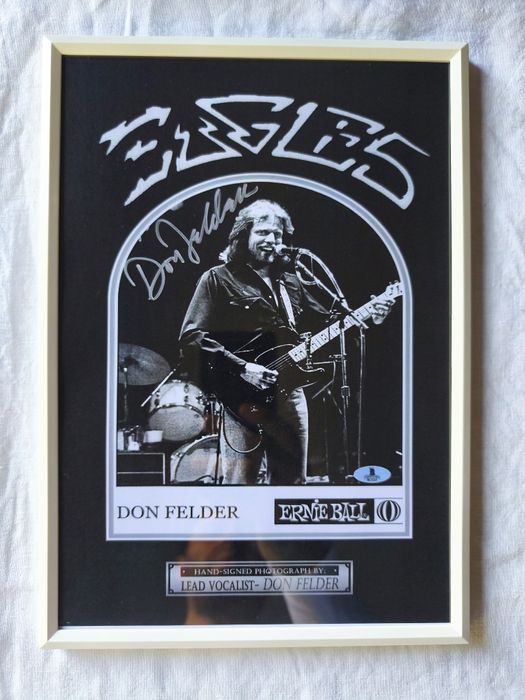 Moldura The Eagles - Don Felder com Autógrafo (A4)