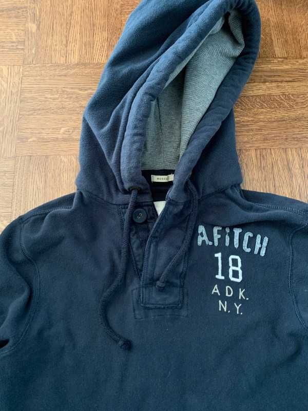 Bluza z kapturem Abercrombie & Fitch A&F kangurka roz. M