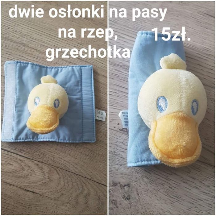 Dwie osłonki na pasy, grzechotki kaczuszki