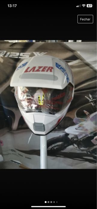 Capacete Lazer motocross vintage