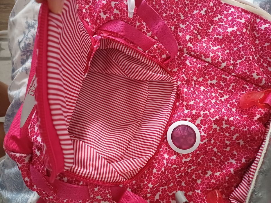 Plecak dziewczęcy szkolny 22l Beckmann różowy Worek kapcie lunchbox