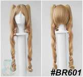 Jasna brązowa peruka z grzywką kitkami długa cosplay wig jasny brązowy