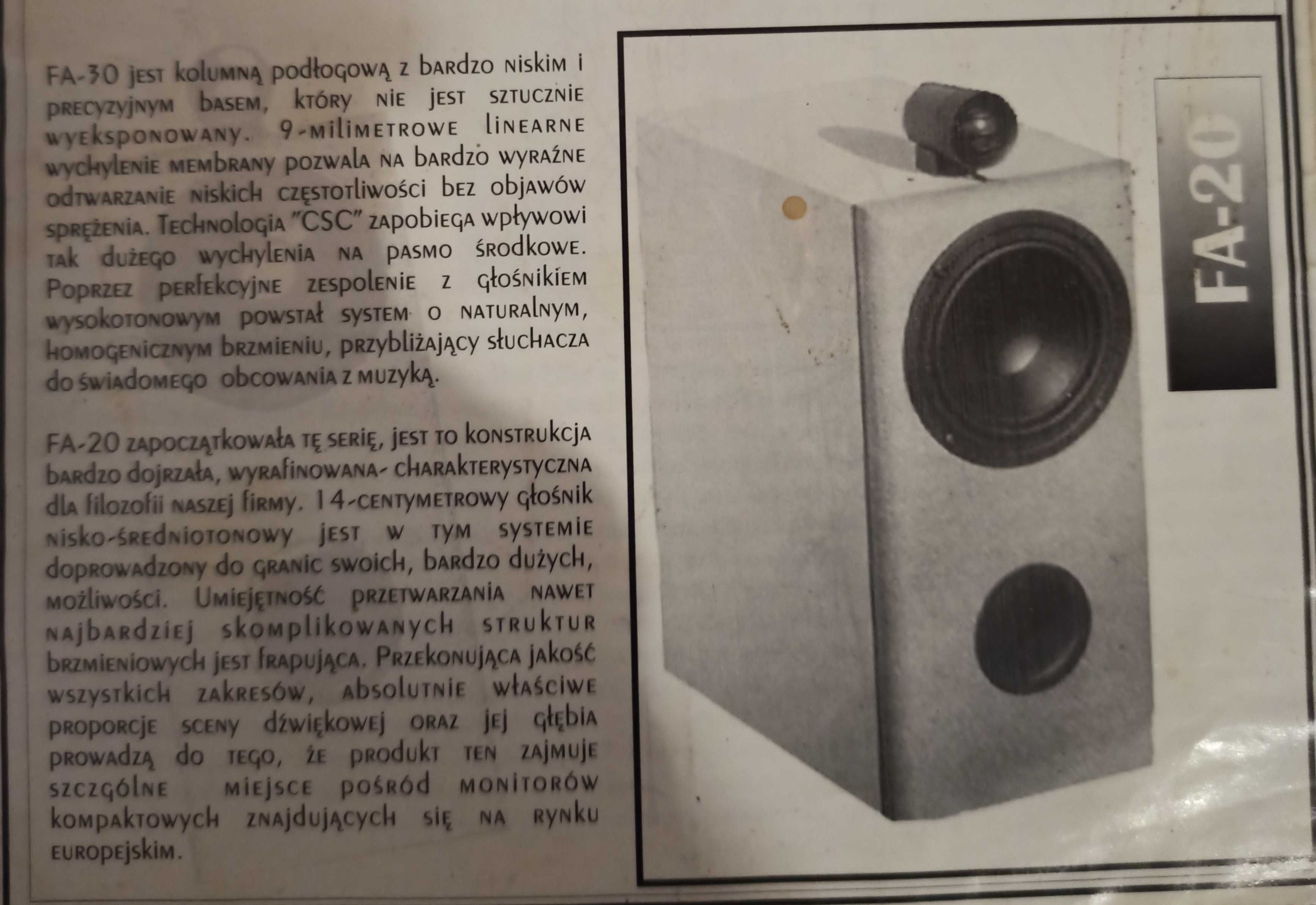 Kolumny podstawkowe Faz-A-kustyka FA-20 Morel,peerless