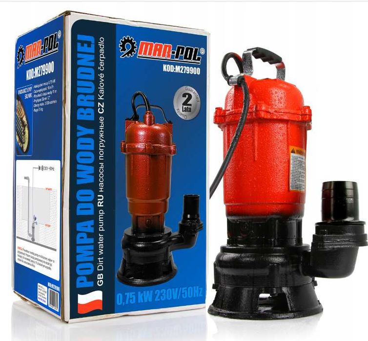 Pompa z rozdrabniaczem do wody brudnej szamba + WĄŻ 30M