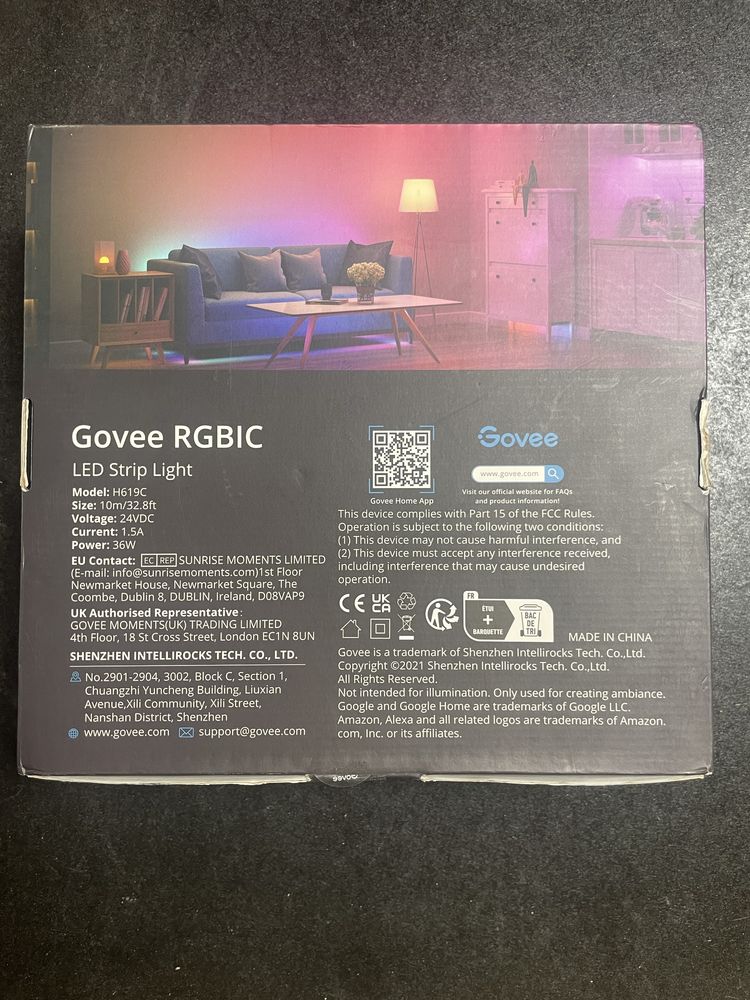 Нова LED стрічка Govee RGBIC H619C 10 метрів