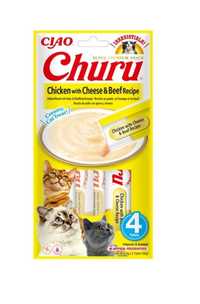 kremowy przysmak dla kota Churu o smaku kurczaka z serem i wołowiną