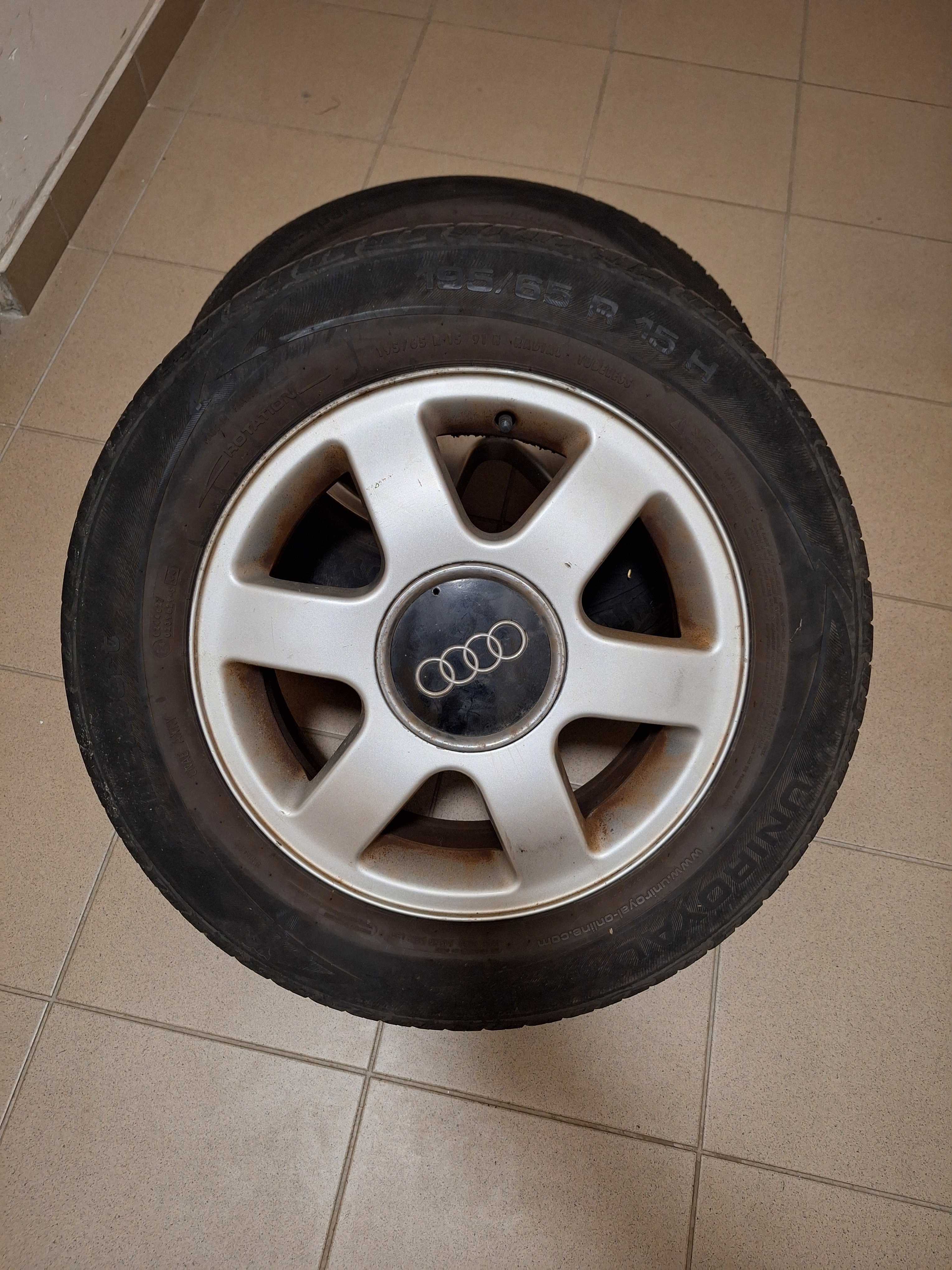 Alufelgi 6jx15h2 od Audi A3 + 3 dekielki