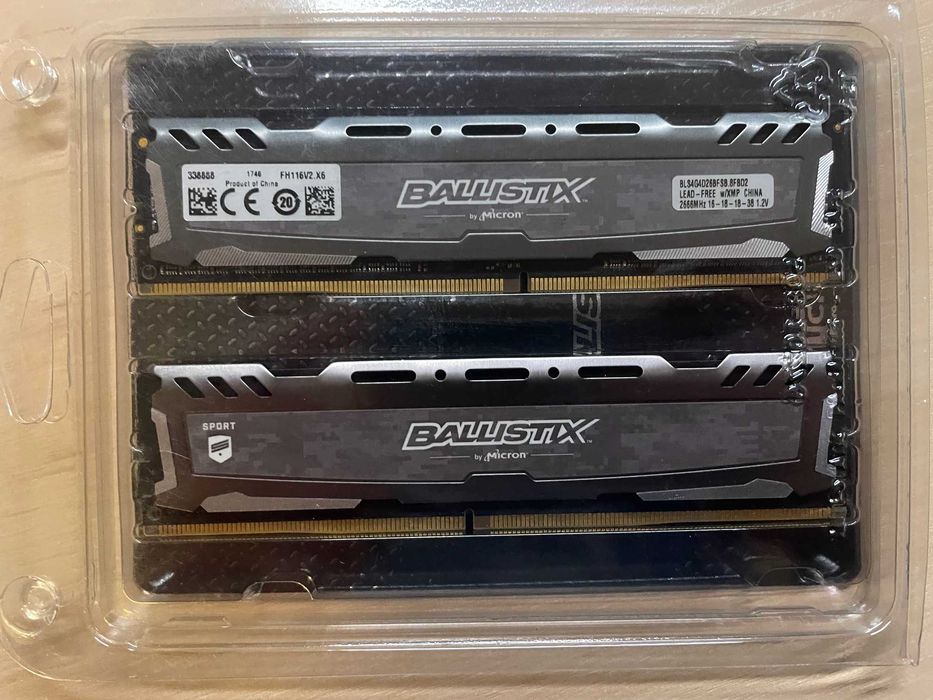 pamięć Crucial 16GB (2x8GB) 2666MHz CL16 Ballistix Sport LT CL16