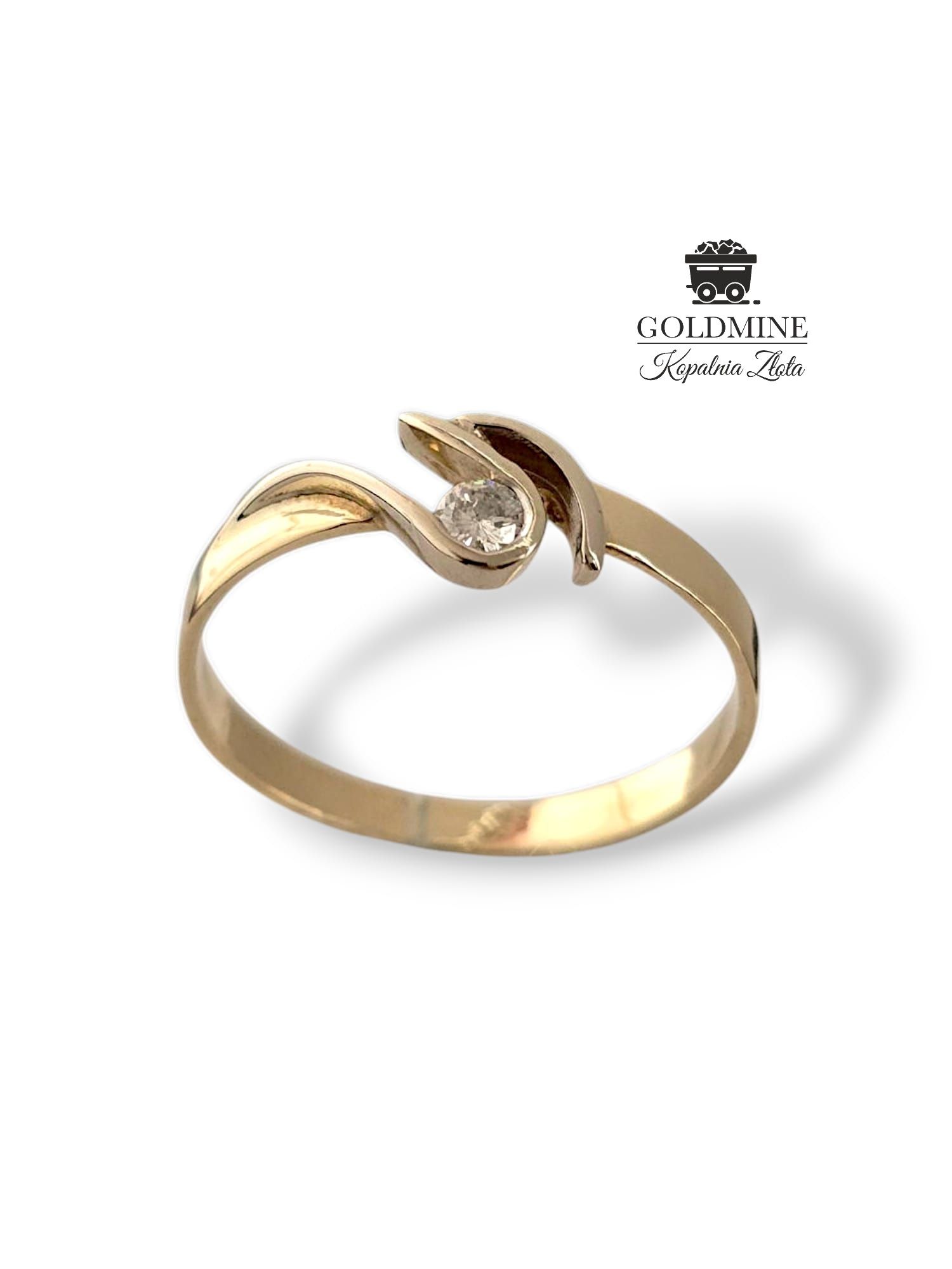 Złoty pierścionek pr.585 Salon jubilerski GoldMine