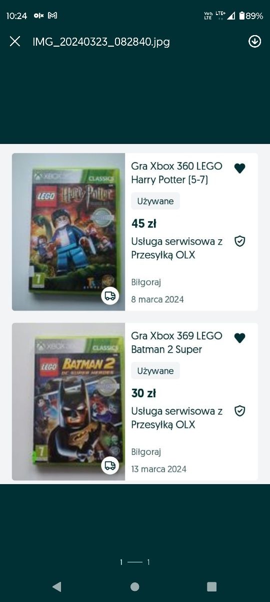 2 Gry  Xbox 360 LEGO Harry Potter + LEGO Batman 2