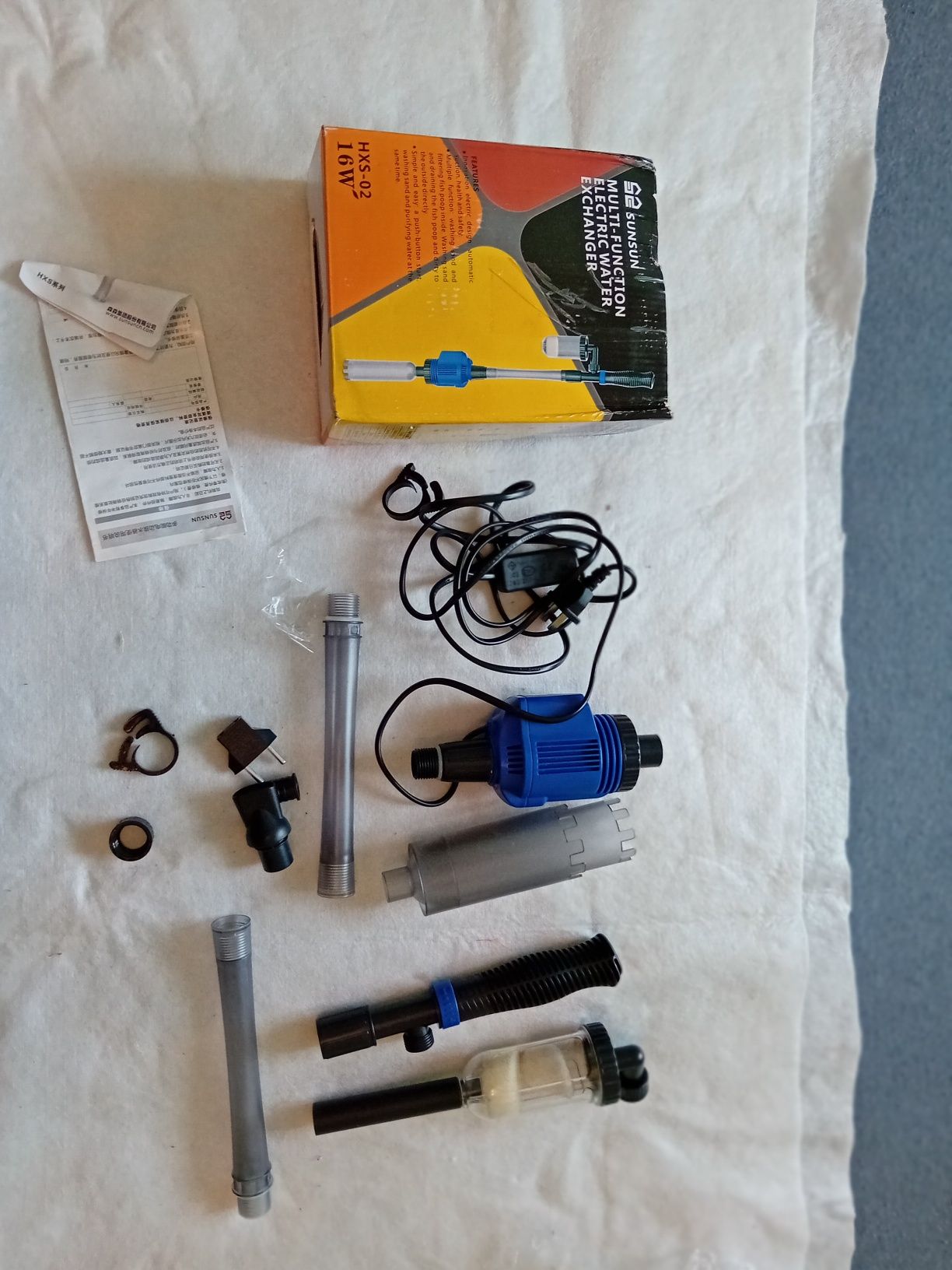 Sunsun HXS-02 – elektryczny czyścik do akwarium 16W, nowy
Zestaw komp